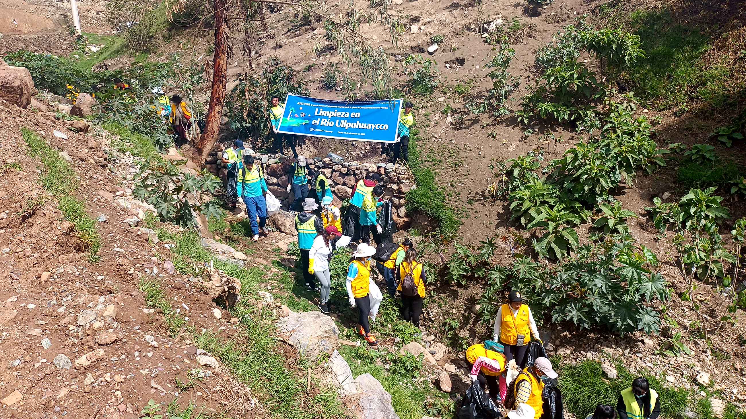 River Cleanup by ASEZ WAO in Abancay, Peru - World Mission Society ...